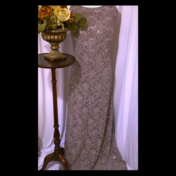 R&M Richards Dresses & Skirts - Mocha colored Long dress gown